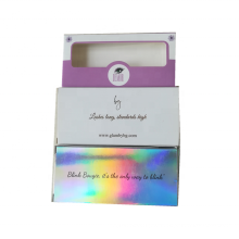 Custom brand name printed cosmetic product paper mink false eyelash packaging box